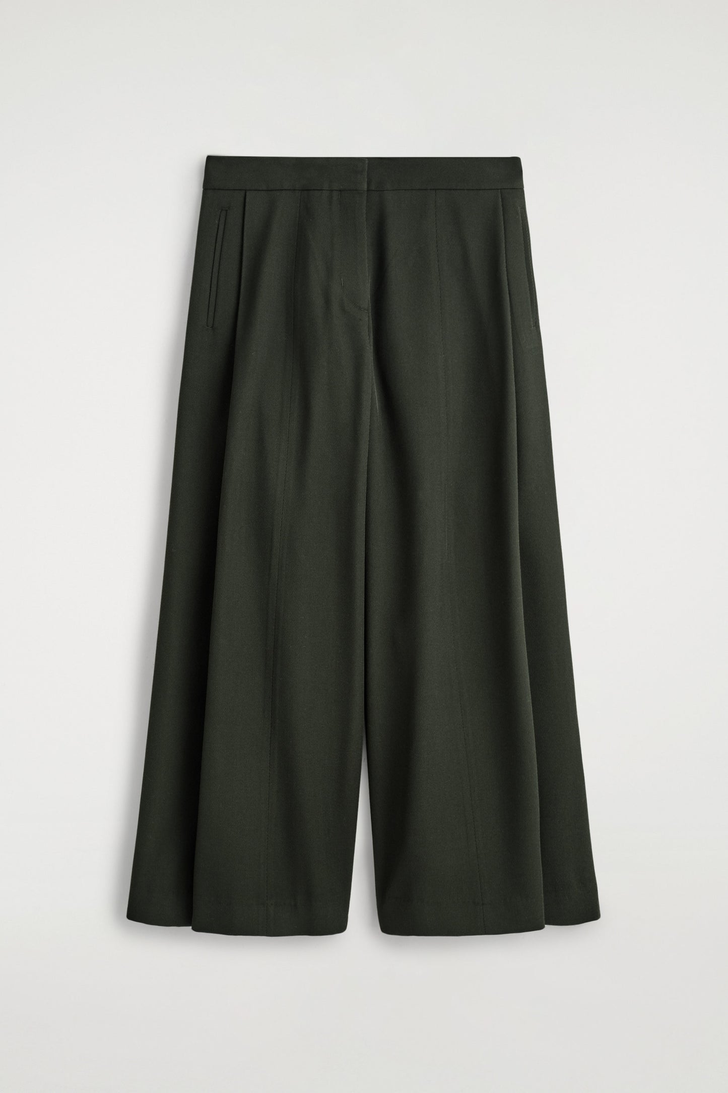 Relaxed Wool-Blend Wide-Leg Trousers