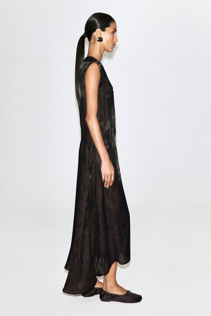 Animal-jacquard midi dress