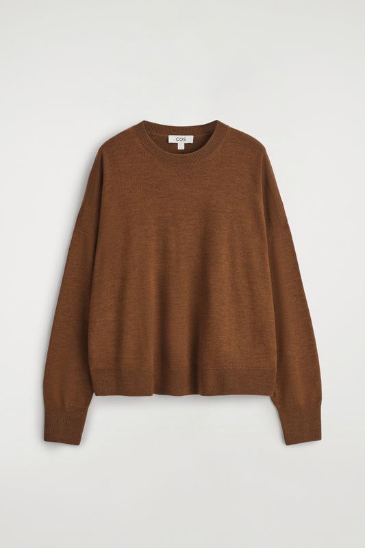 Merino wool crew-neck jumper