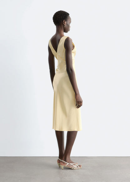 V-Neck Slip Midi Dress