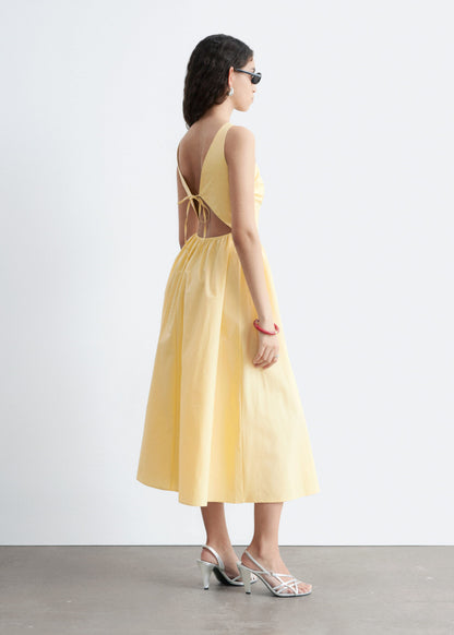 Tie-Back Midi Dress