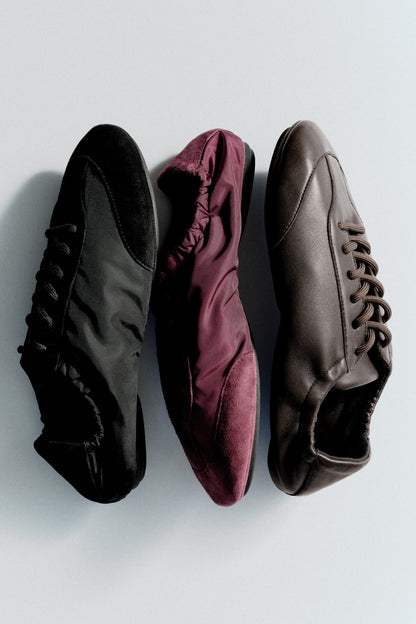 Leather Ballet Trainers