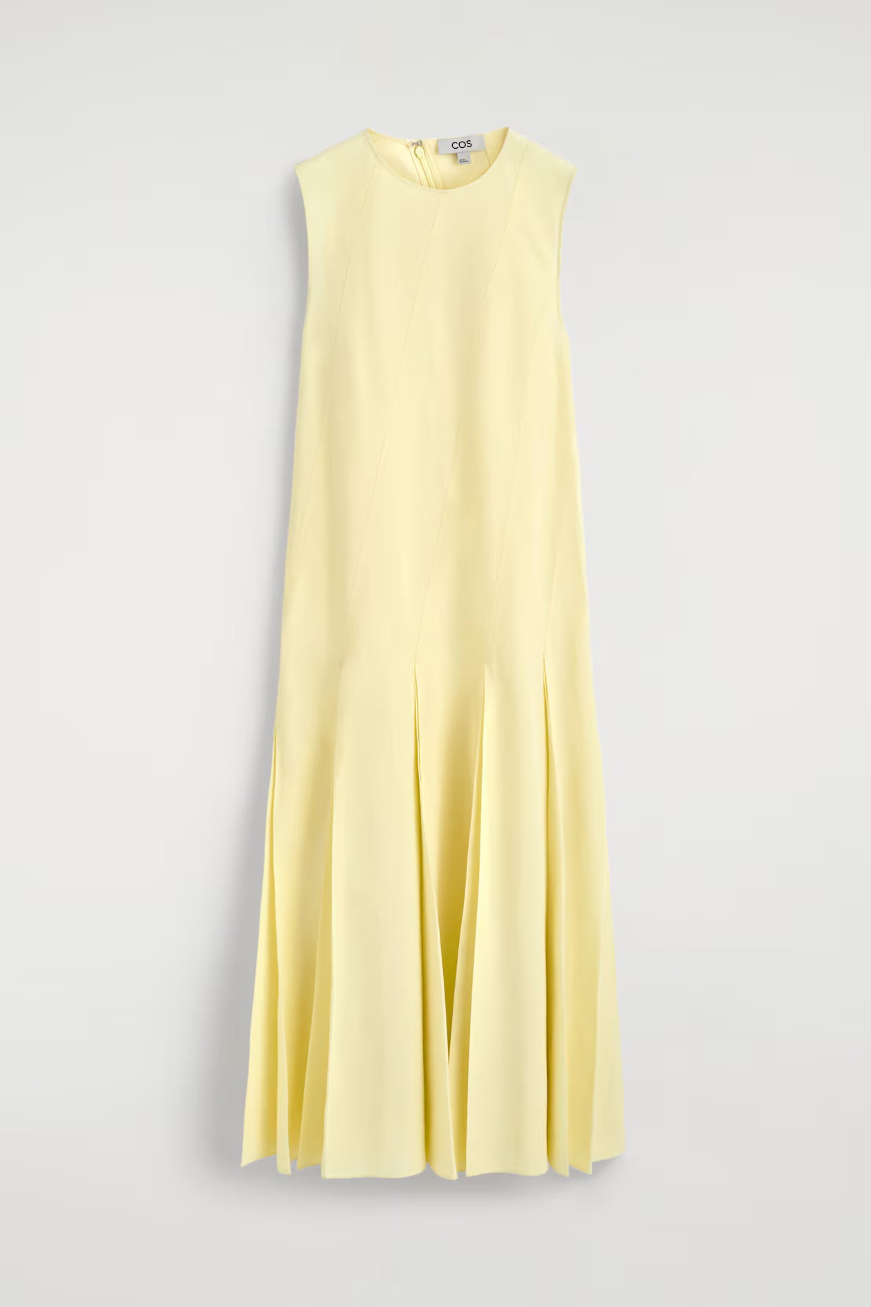 Pleated Cotton-Linen Maxi Dress