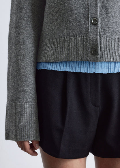 Cropped Boxy Cardigan