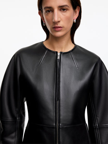 Sculptural Leather Jacket