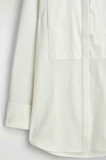 Wool-Blend Tuxedo Shirt