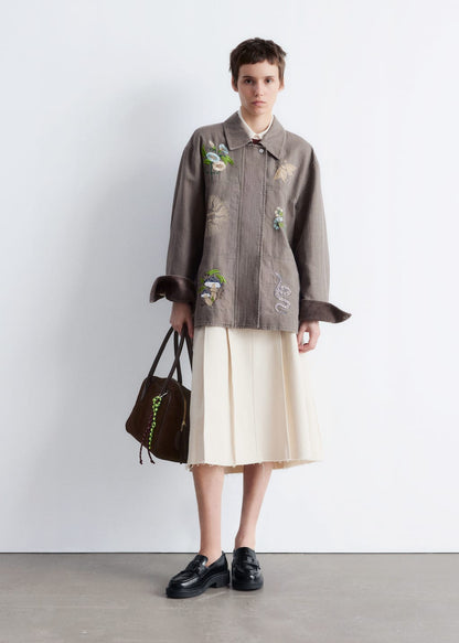 Embroidered Shirt Jacket