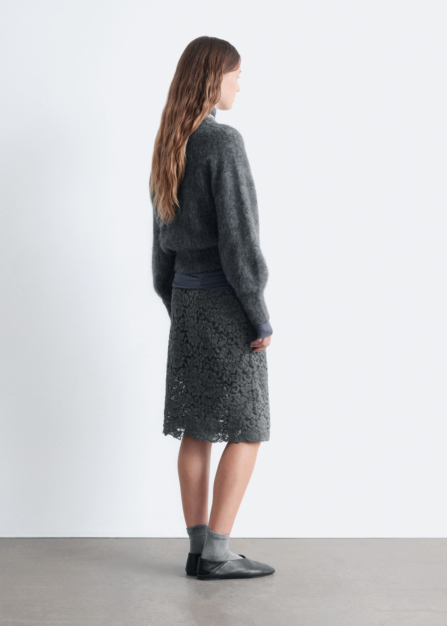 Mohair-Blend Balloon-Sleeve Jumper