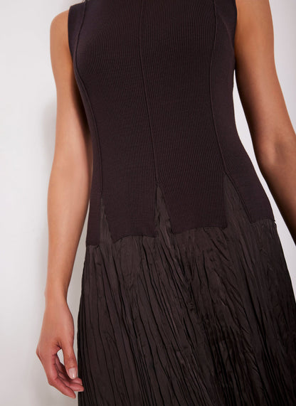 Dark Brown Mix Maxi Dress