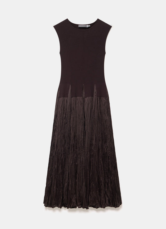Dark Brown Mix Maxi Dress