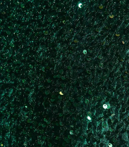 Dark Green Sequin Sleeveless Top