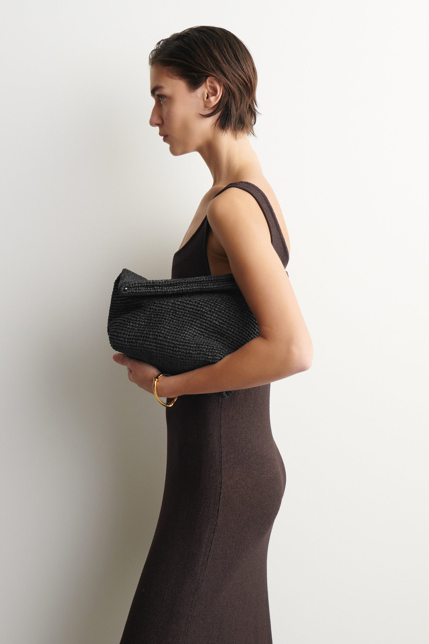 Folded Clutch Straw Bag