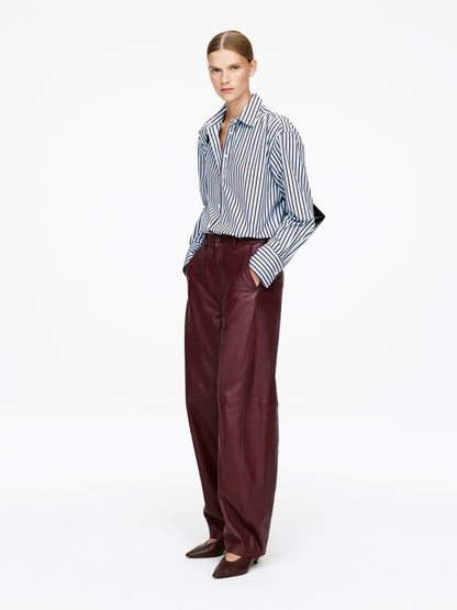 Barrel Leather Trousers
