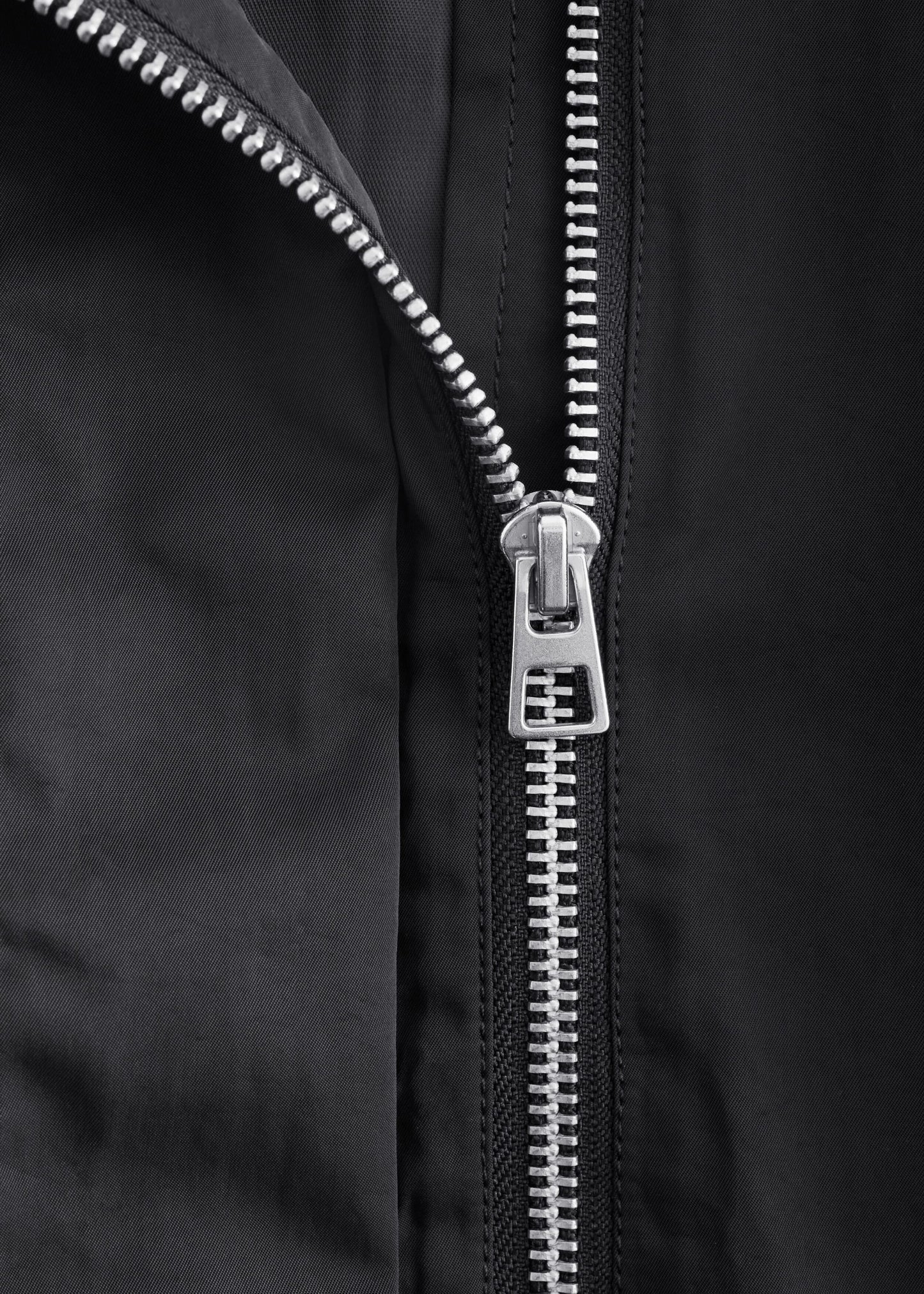 Nylon Funnel-Collar Jacket