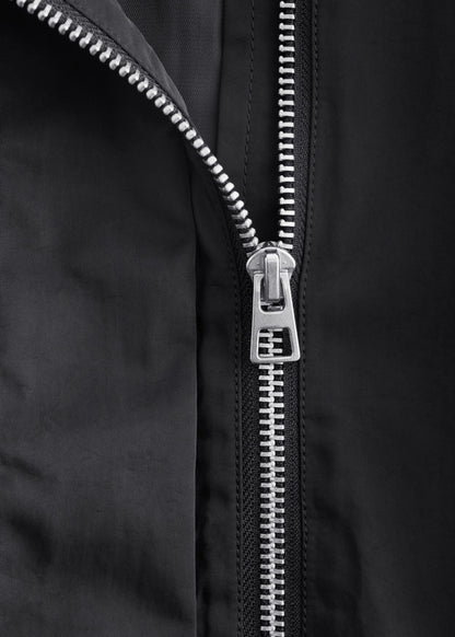Nylon Funnel-Collar Jacket