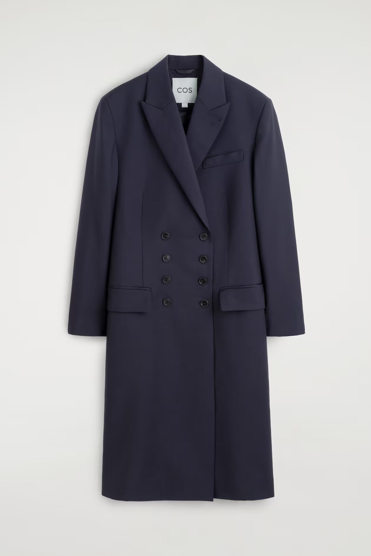 Wool Double-Breasted Longline Blazer