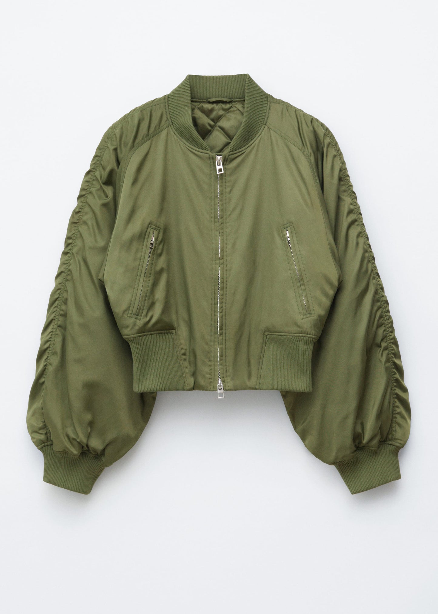 Cropped Bomber Jacket