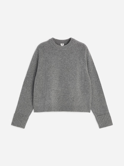 Folded Sleeve Wool Jumper