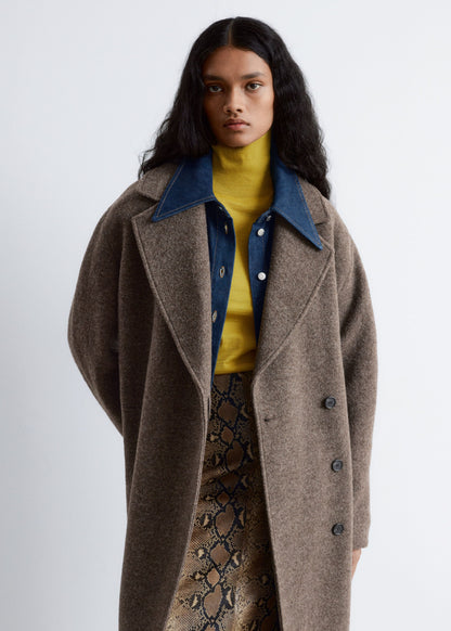 Voluminous Belted Wool Coat
