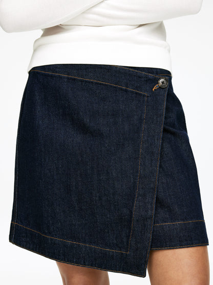 Denim Wrap Skirt