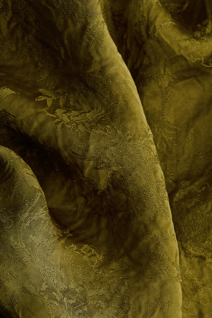 Jacquard-weave one-shoulder blouse