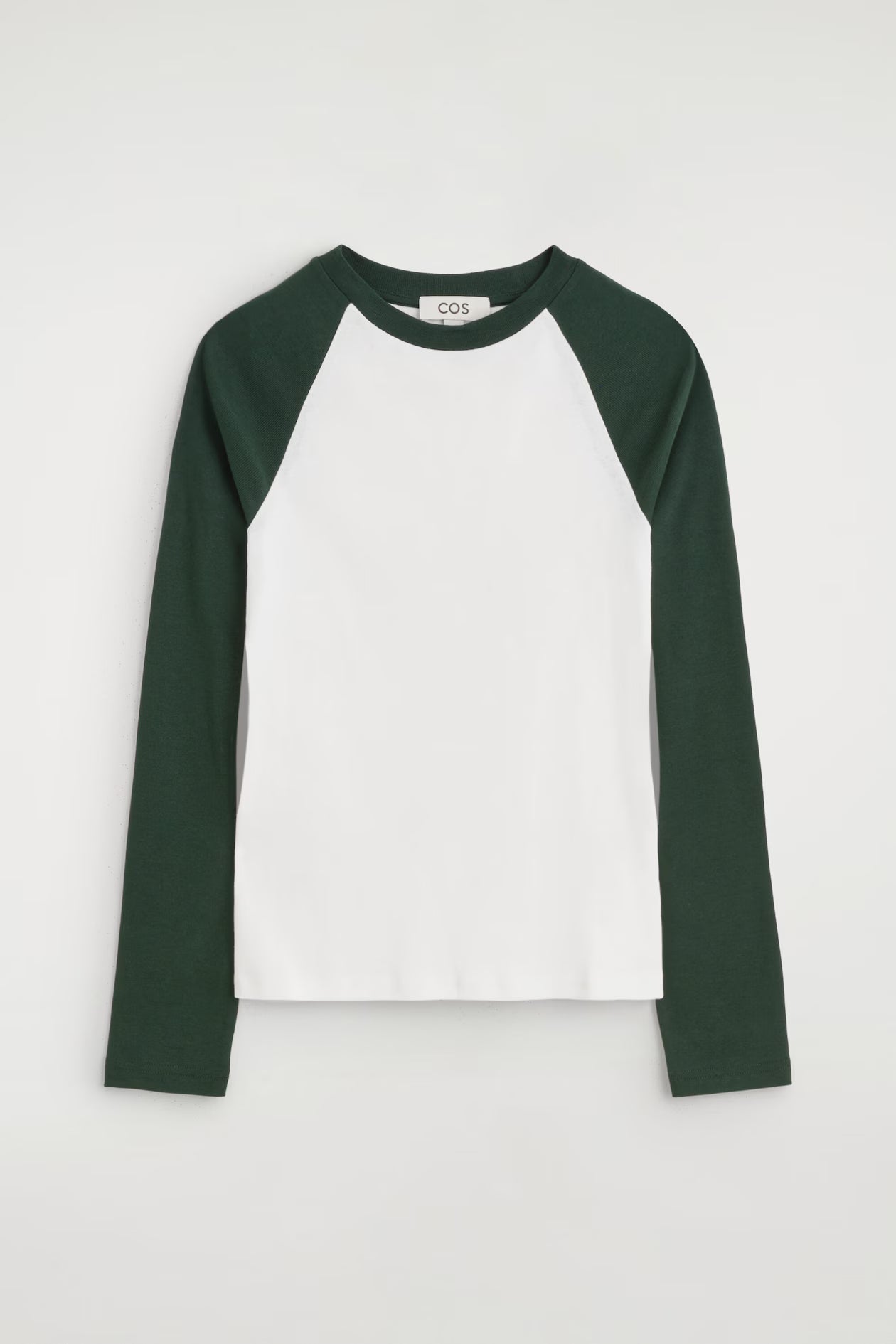 Long-sleeved cotton raglan T-shirt