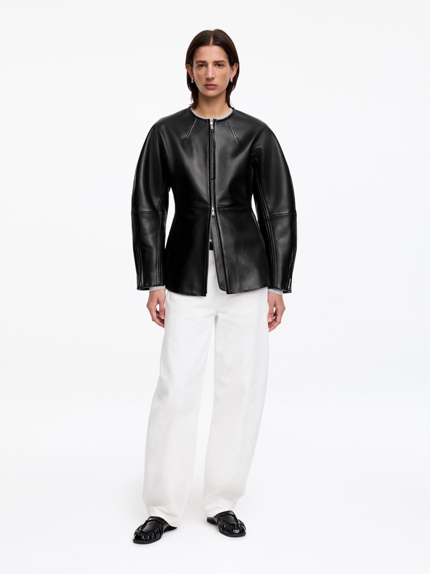 Sculptural Leather Jacket