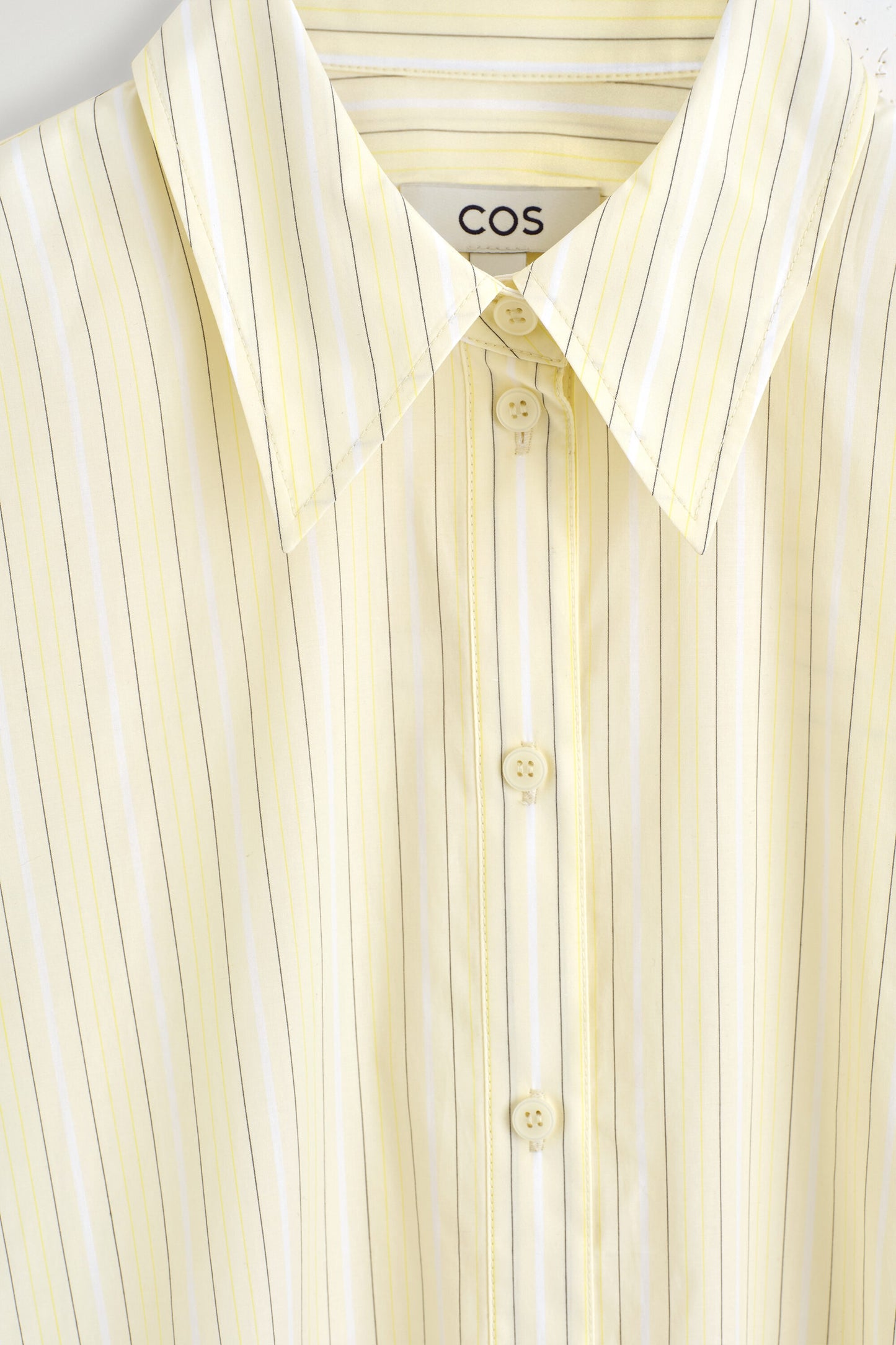 Pleated striped cotton shirt