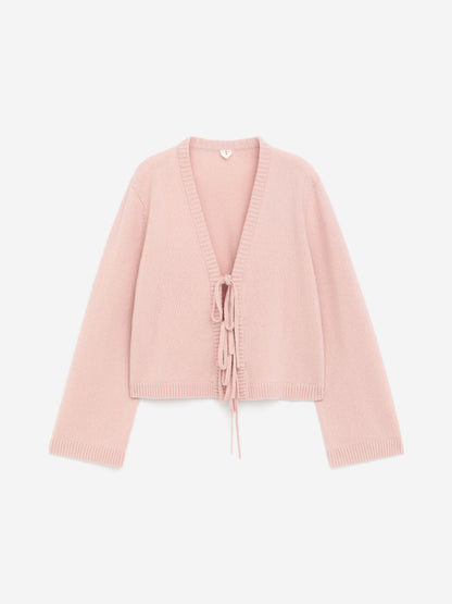 Wool Tie-Front Cardigan