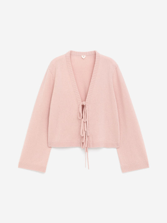 Wool Tie-Front Cardigan