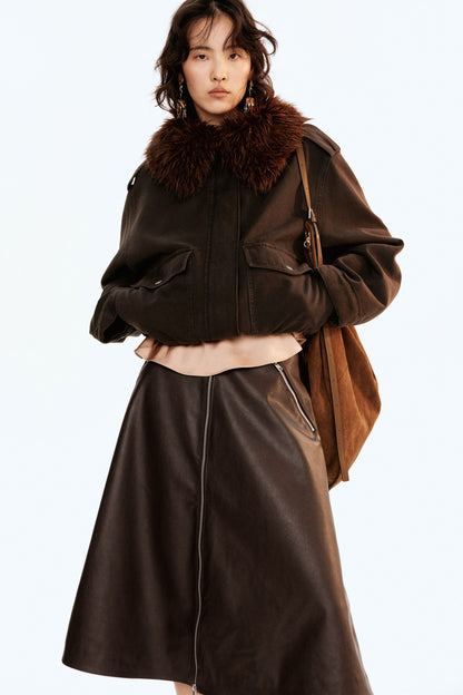 Coated A-line skirt