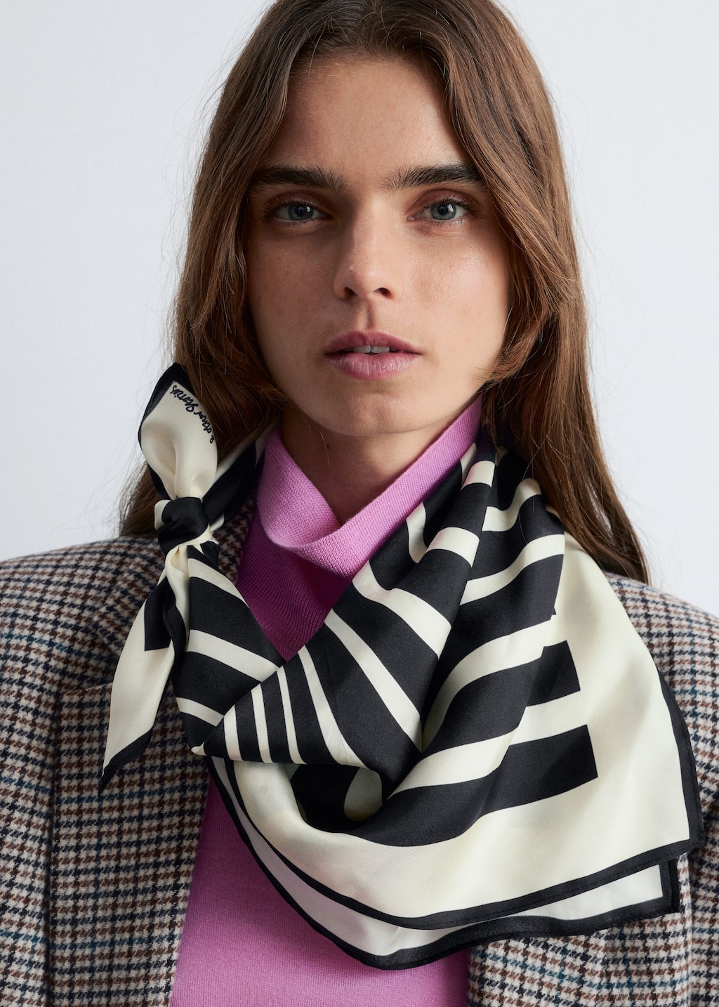 Graphic-Print Square Silk Scarf