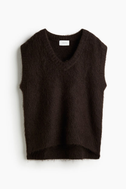 Mohair-blend sweater vest