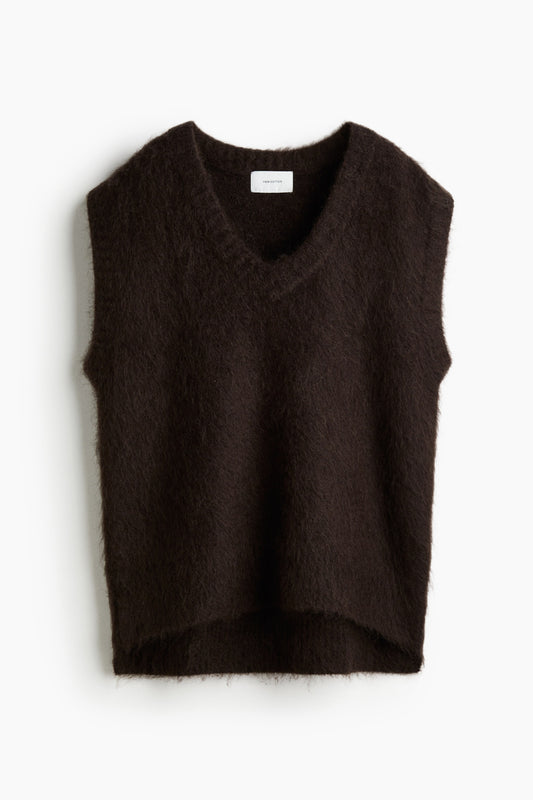 Mohair-blend sweater vest
