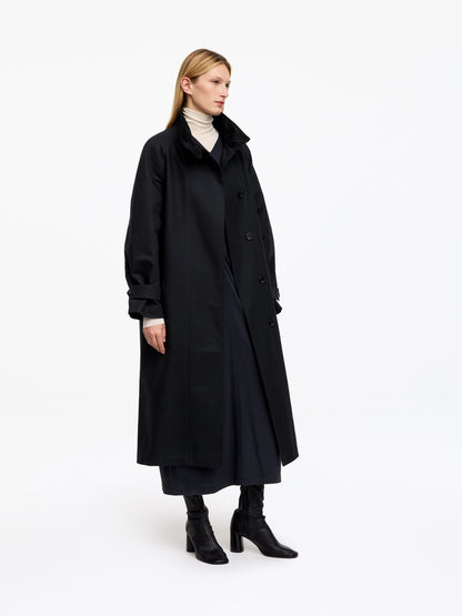 Corduroy-Collar Cotton Coat