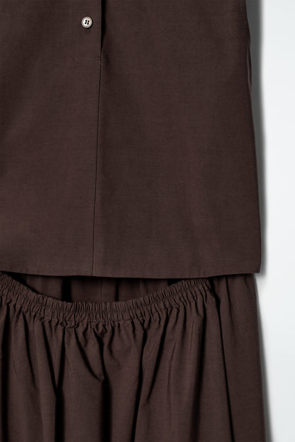 Open-back cotton midi dress