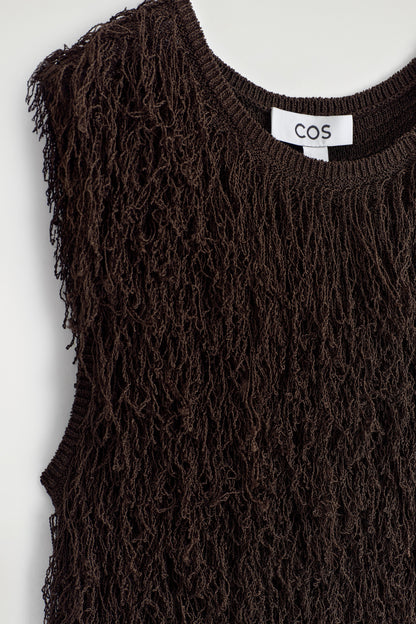 Fringed Knitted Top