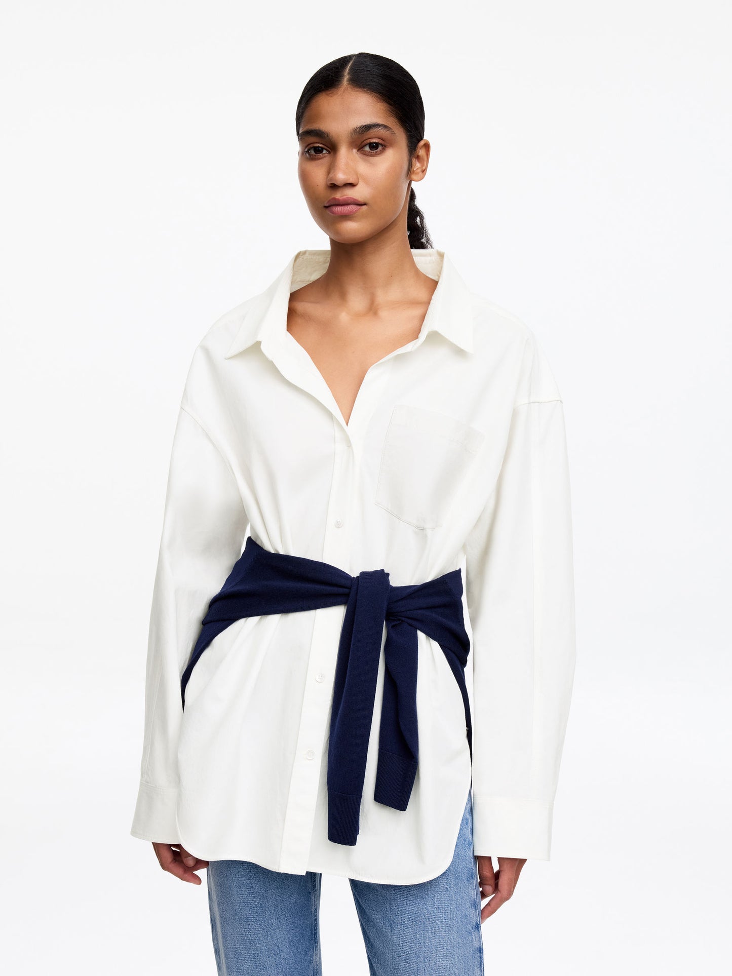 Relaxed Open-Collar Shirt