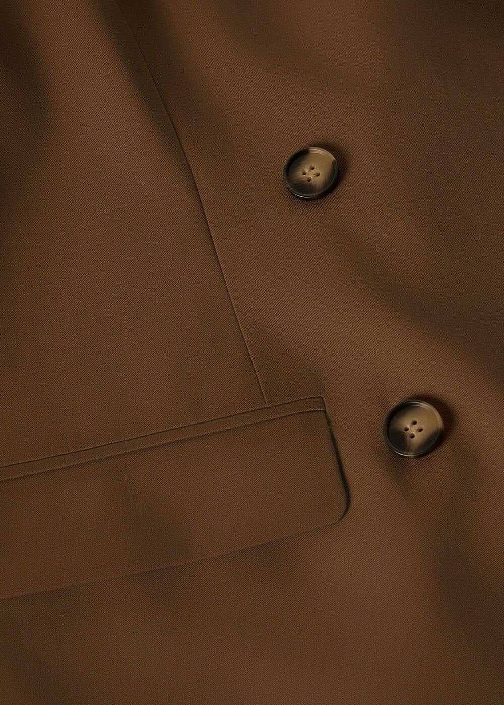 Brown Double Breasted Blazer