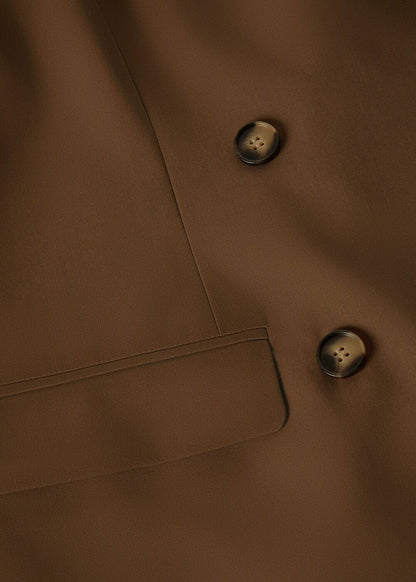 Brown Double Breasted Blazer
