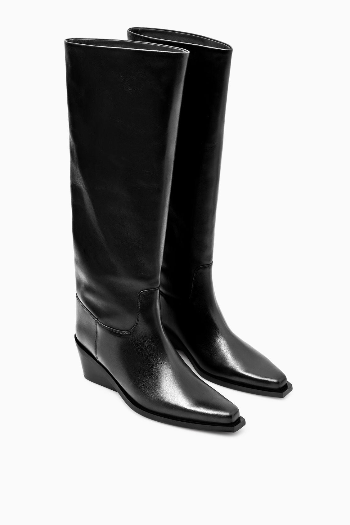 Knee-High Leather Cowboy Boots