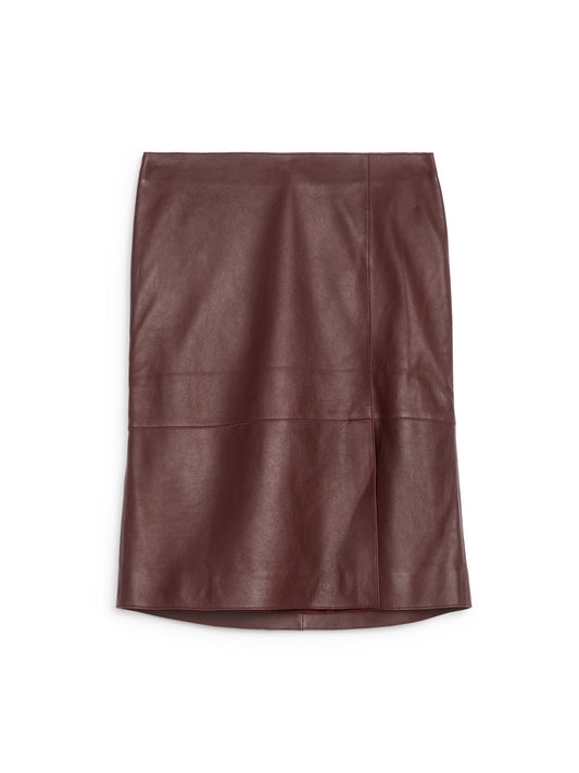 Midi Leather Skirt