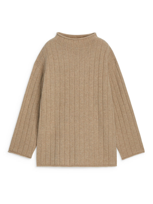 Cashmere-Wool Rib Jumper