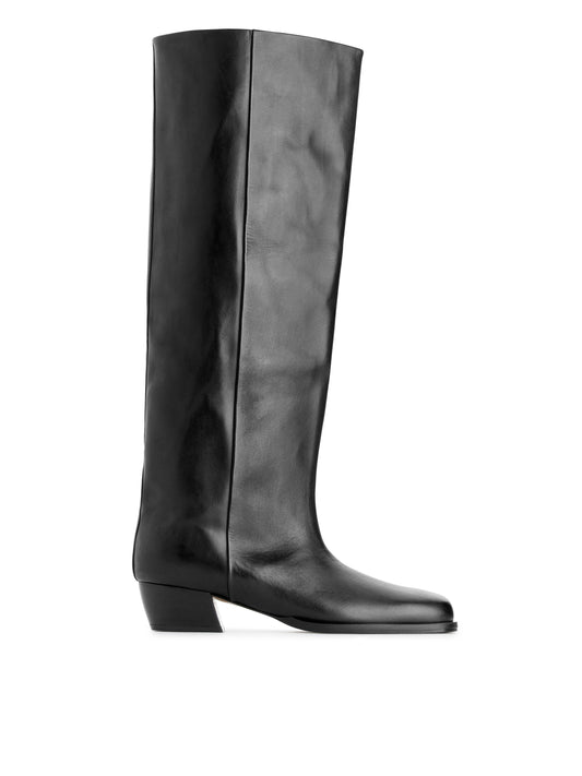 Knee-High Leather Boots