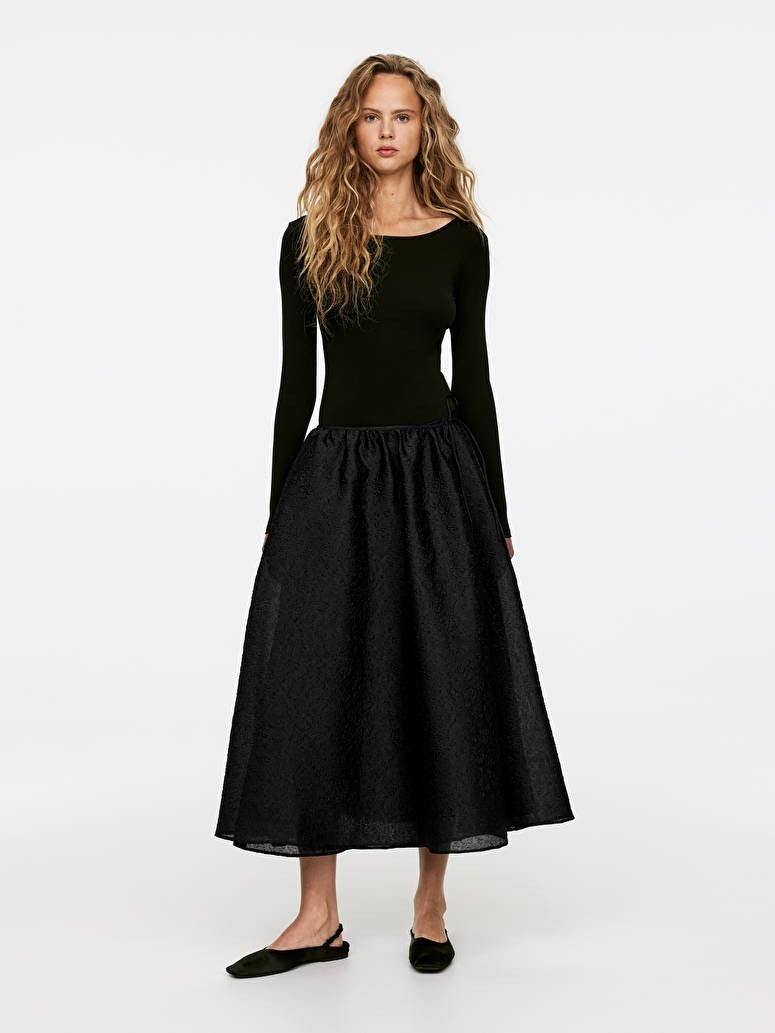 Brocade Midi Skirt