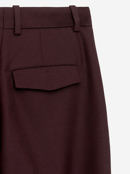 High-Waist Pleated Trousers