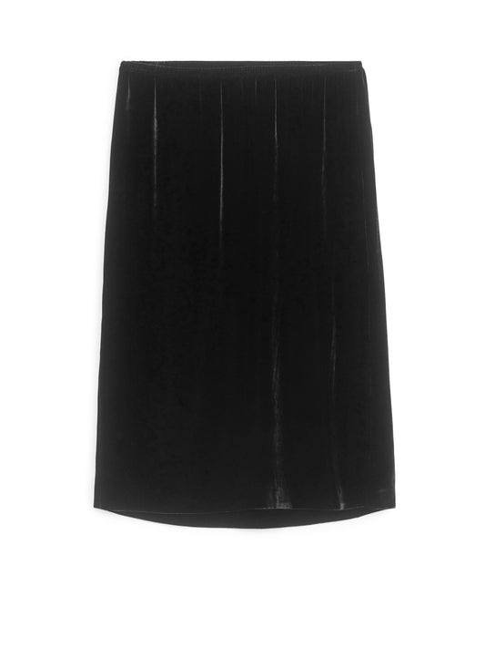 Velvet Midi Skirt