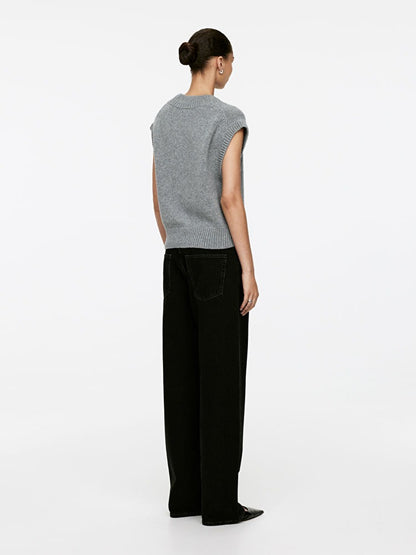 V-Neck Wool Vest