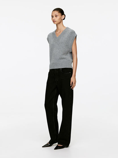 V-Neck Wool Vest