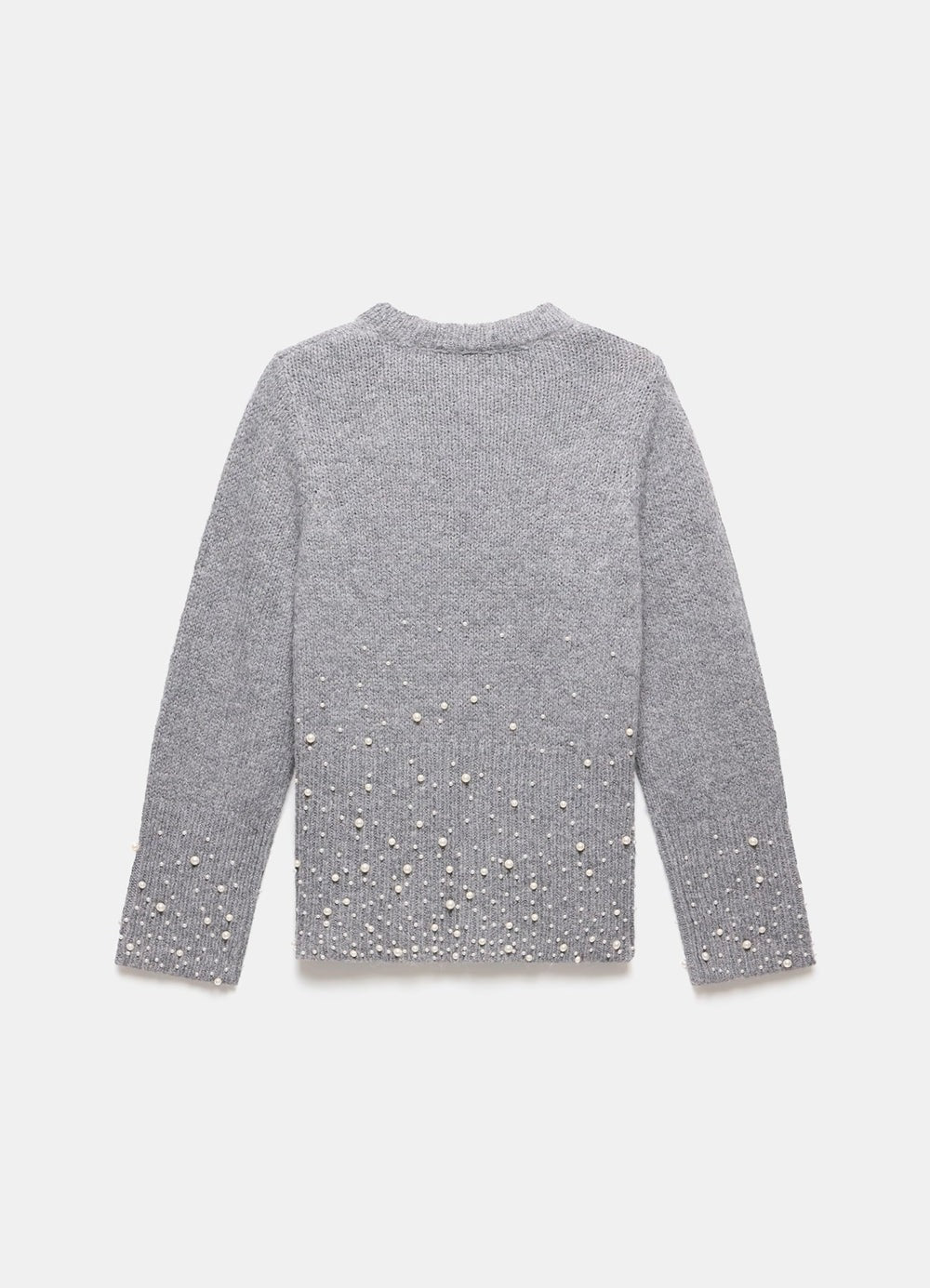 Grey Pearl Embellished Jumper